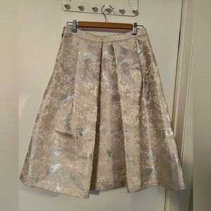 Pink tartan a line metallic thread skirt